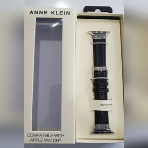 Anne Klein Soho Collection Women's Black Leather Strap